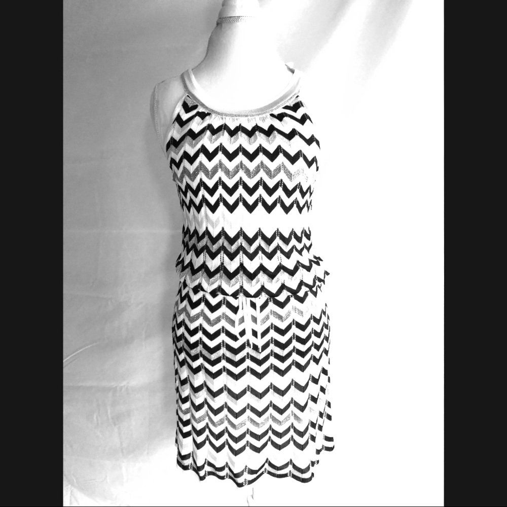 White House Black Market Chevron Striped Dress